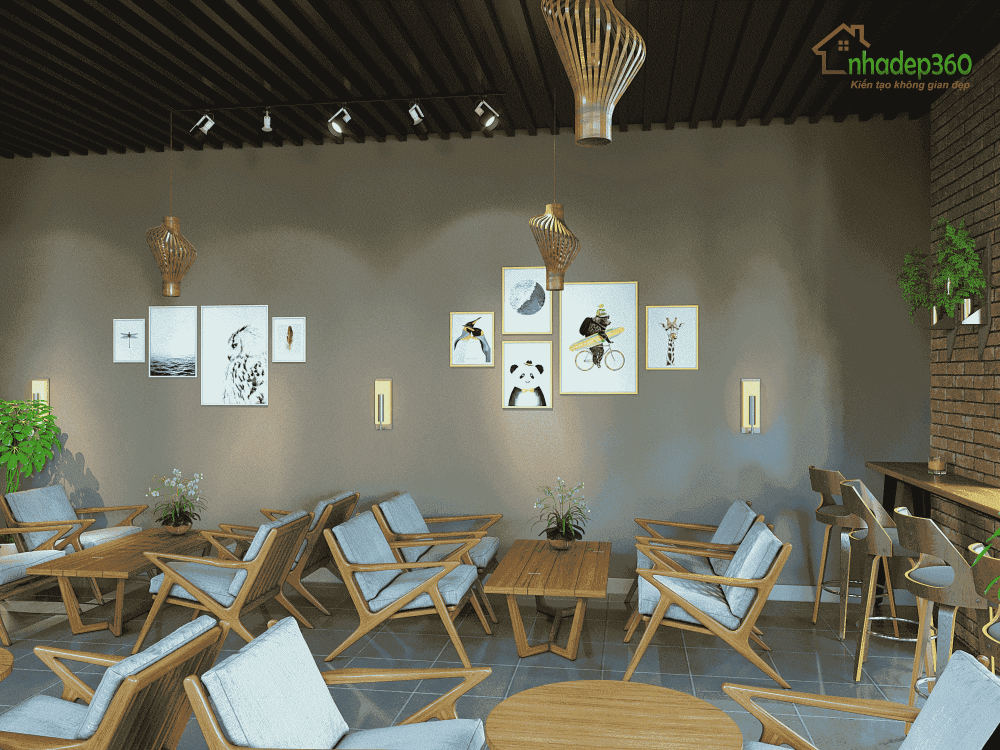 Thiết kế nội thất quán cafe + văn phòng làm việc